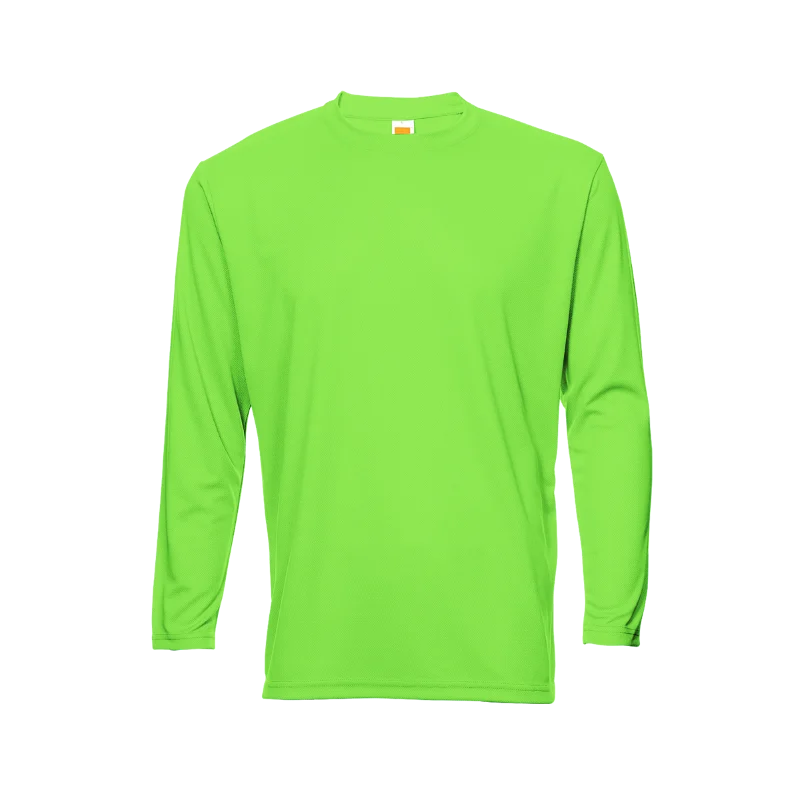 Long Sleeve Quick Dry T-shirt - 160gsm Eyelet (QD54) - Image 12