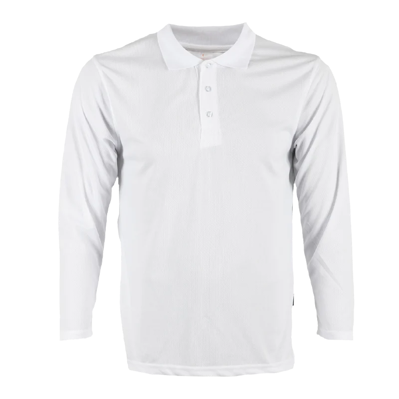 Long Sleeve Quick Dry Polo - 160gsm Eyelet (QD67) - Image 8