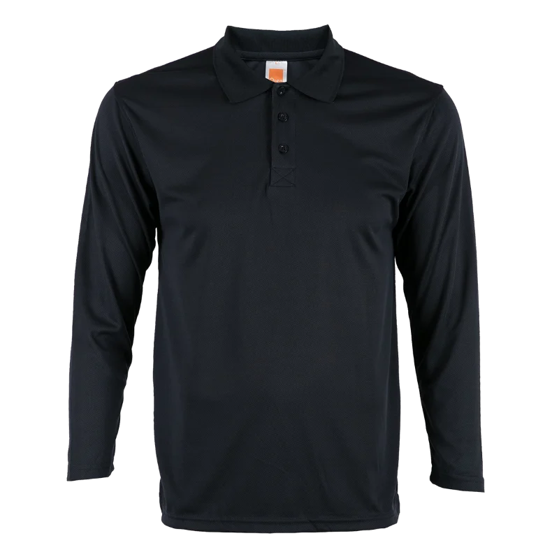 Long Sleeve Quick Dry Polo - 160gsm Eyelet (QD67) - Image 32