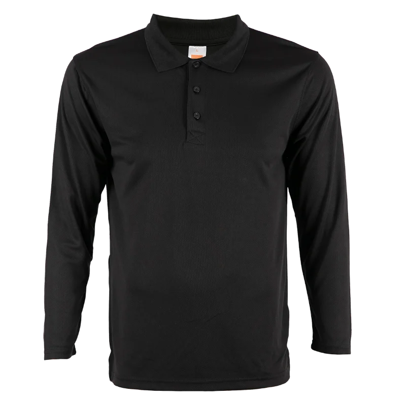 Long Sleeve Quick Dry Polo - 160gsm Eyelet (QD67) - Image 30