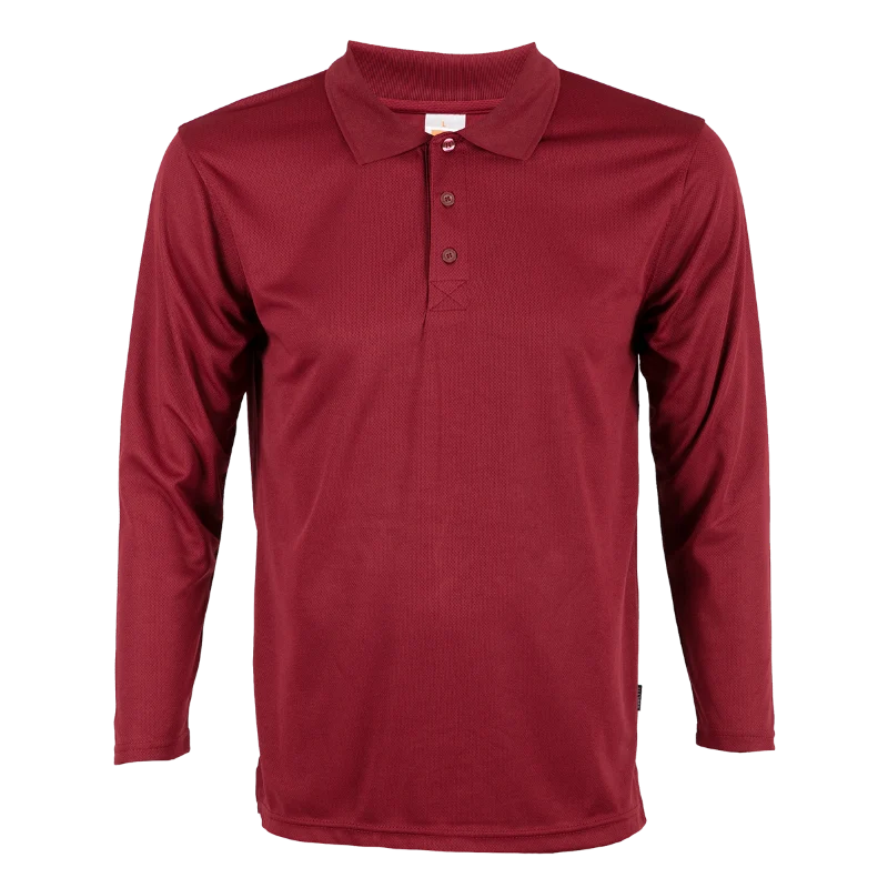 Long Sleeve Quick Dry Polo - 160gsm Eyelet (QD67) - Image 26