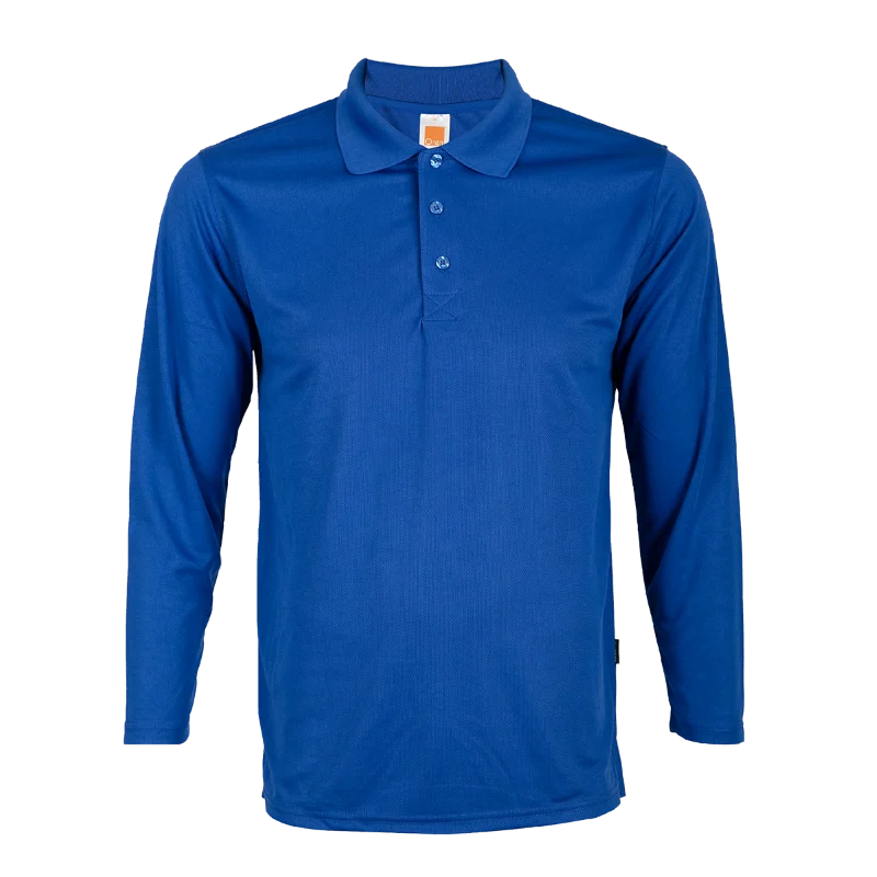 Long Sleeve Quick Dry Polo - 160gsm Eyelet (QD67) - Image 24