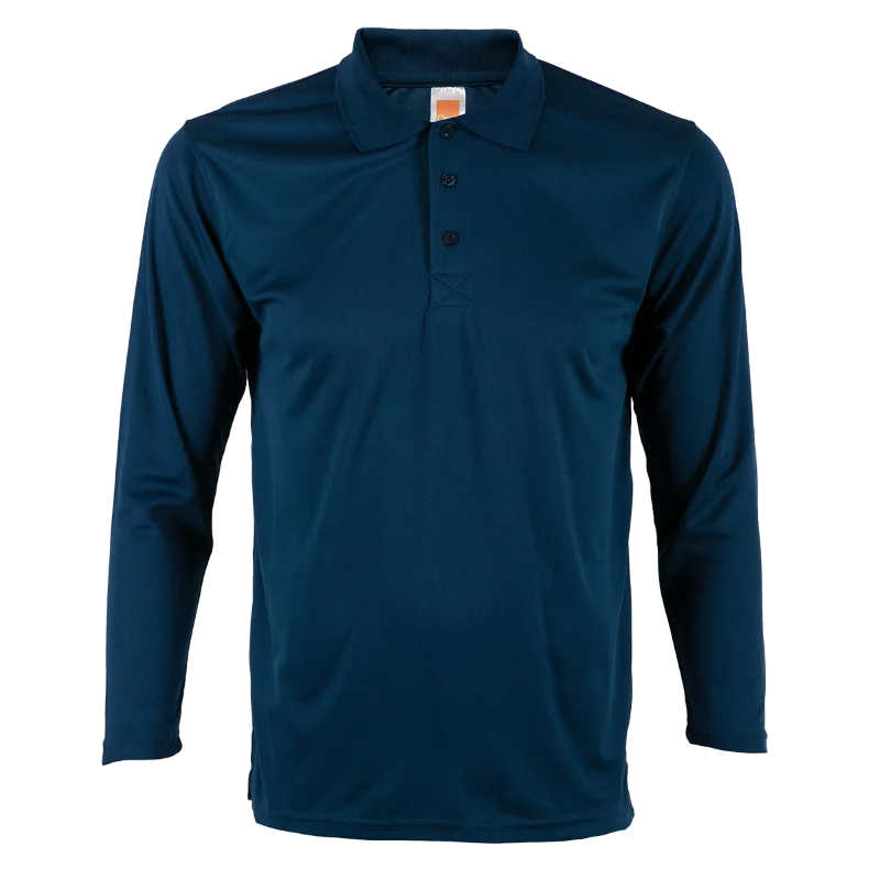 Long Sleeve Quick Dry Polo - 160gsm Eyelet (QD67) - Image 16