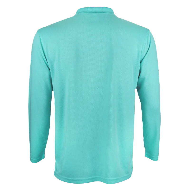 Long Sleeve Quick Dry Polo - 160gsm Eyelet (QD67) - Image 15