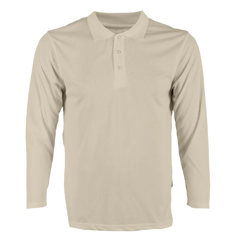 Long Sleeve Quick Dry Polo - 160gsm Eyelet (QD67) - Image 12