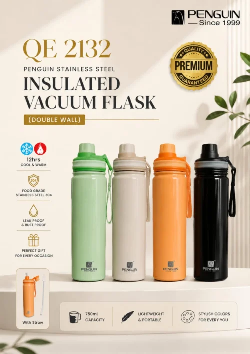 Penguin Stainless Steel Insulated Vacuum Flask (QE2132)