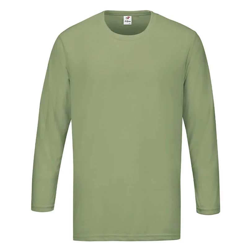 Microfiber Round Neck - Long Sleeve 160gsm Mini Eyelet (RM07) - Image 3