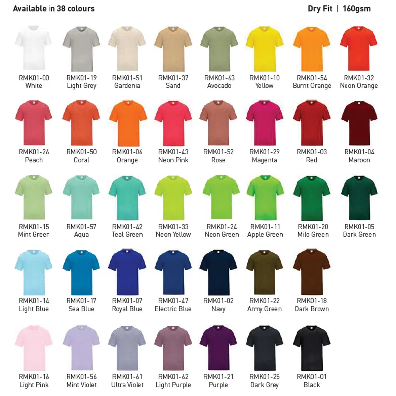 Microfiber Round Neck - Kids 160gsm Mini Eyelet (RMK01) - Image 2