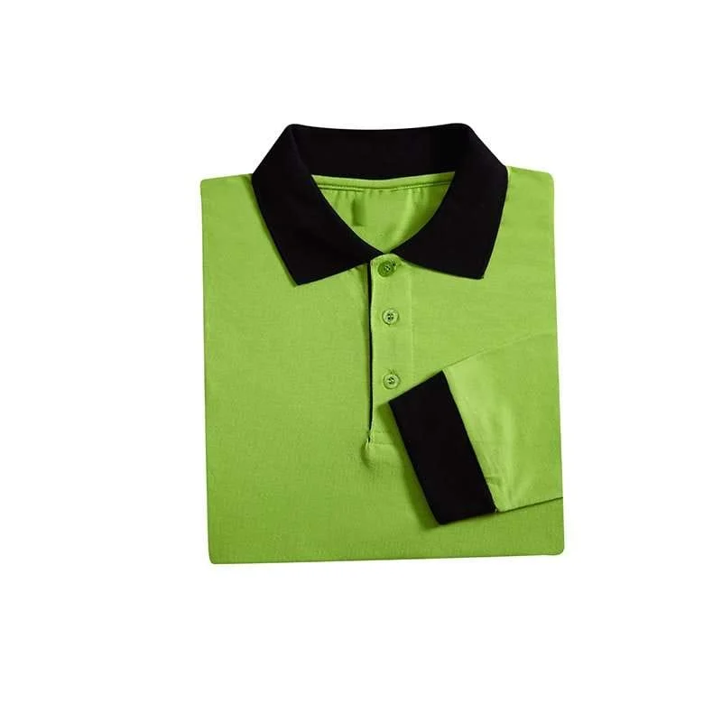 Long Sleeve Single Jersey Polo - 175gsm TC (SJ03) - Image 7