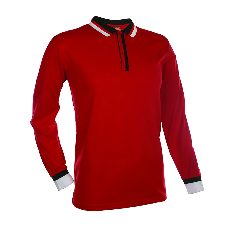 Long Sleeve Single Jersey Polo - 175gsm TC (SJ05) - Image 6
