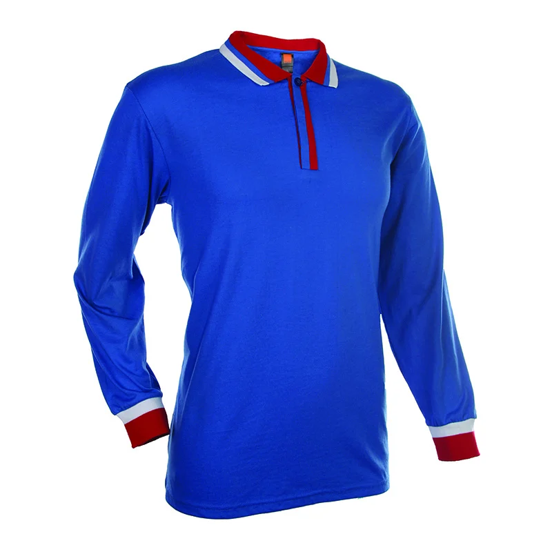 Long Sleeve Single Jersey Polo - 175gsm TC (SJ05) - Image 7