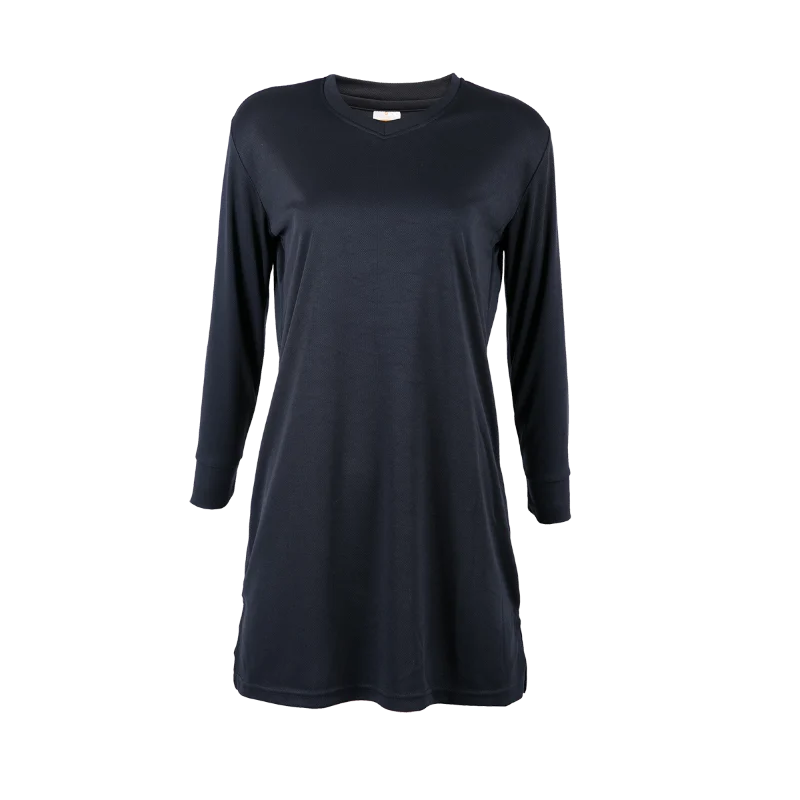 V-Neck Long Sleeve Muslimah T-shirt - 160gsm Eyelet (SK05) - Image 33