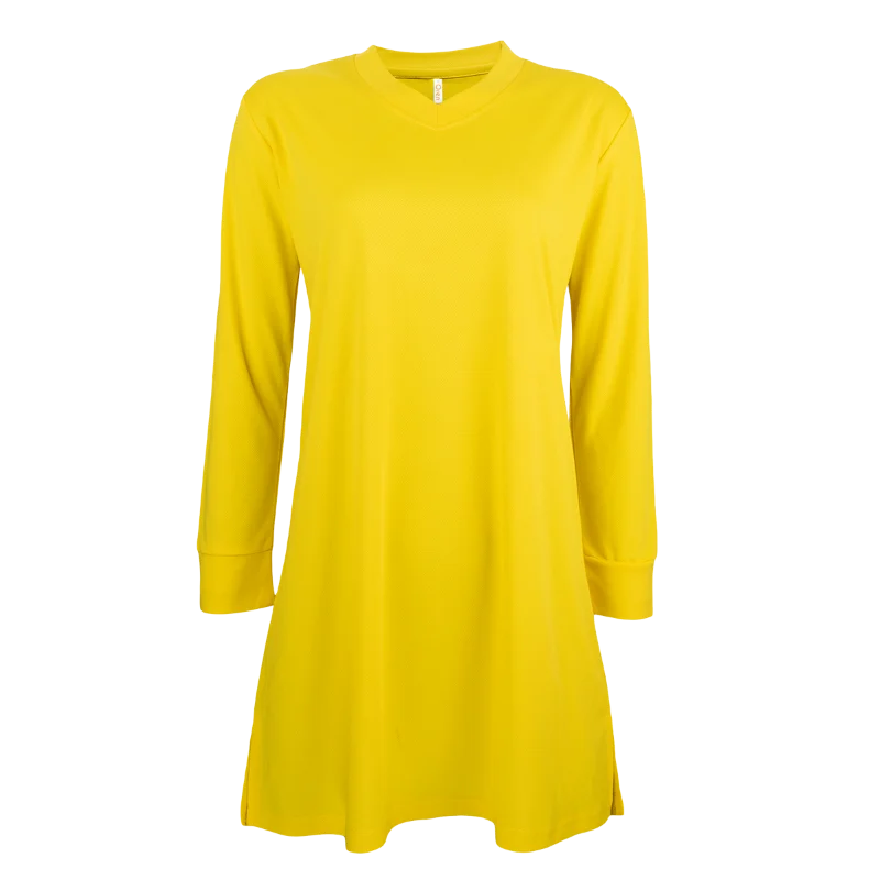 V-Neck Long Sleeve Muslimah T-shirt - 160gsm Eyelet (SK05) - Image 29