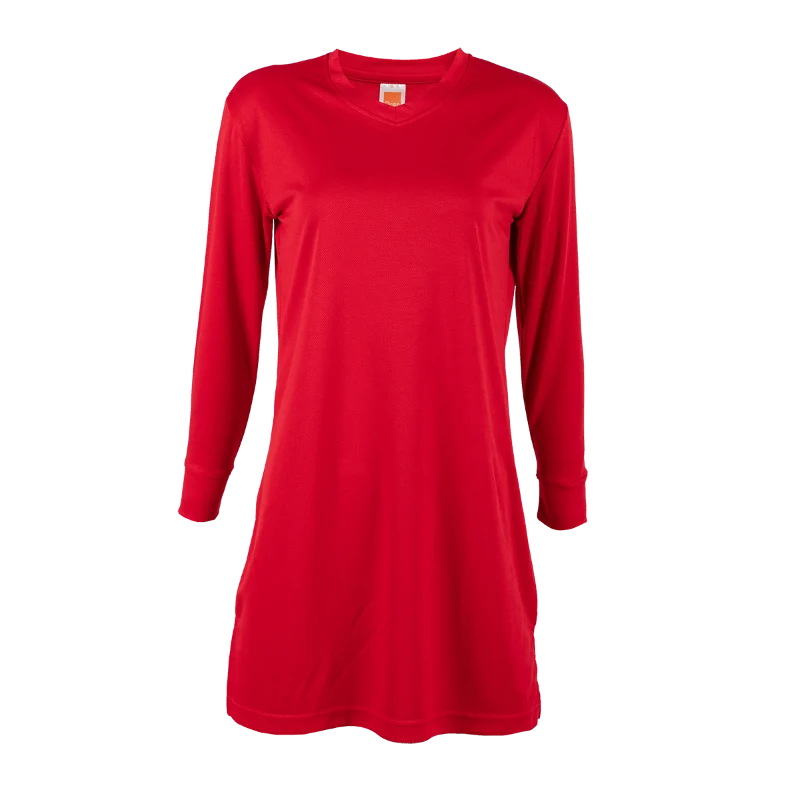 V-Neck Long Sleeve Muslimah T-shirt - 160gsm Eyelet (SK05) - Image 27