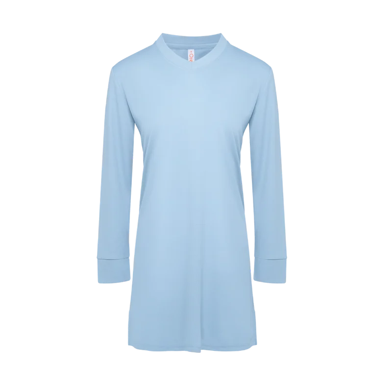 V-Neck Long Sleeve Muslimah T-shirt - 160gsm Eyelet (SK05) - Image 9