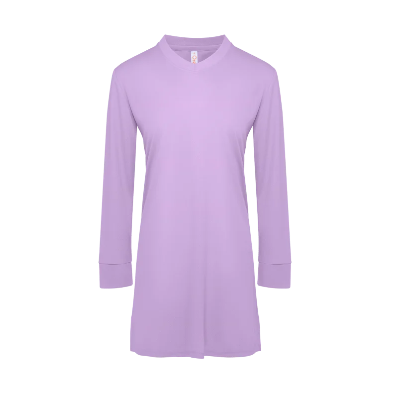 V-Neck Long Sleeve Muslimah T-shirt - 160gsm Eyelet (SK05) - Image 6