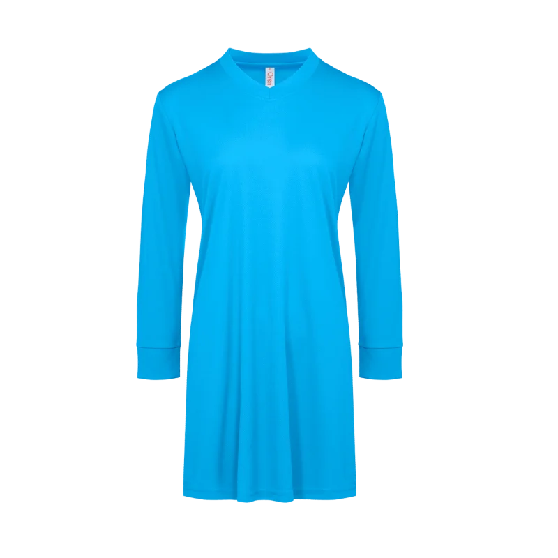V-Neck Long Sleeve Muslimah T-shirt - 160gsm Eyelet (SK05) - Image 5