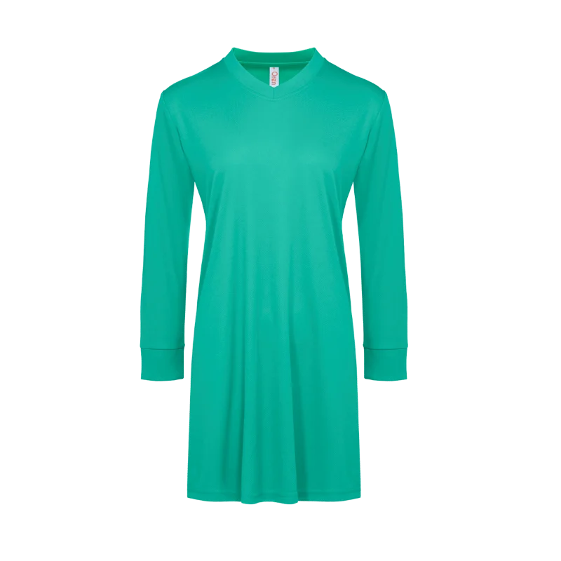 V-Neck Long Sleeve Muslimah T-shirt - 160gsm Eyelet (SK05) - Image 3