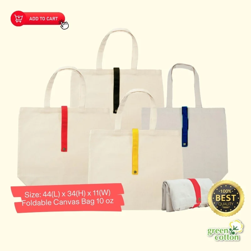 Foldable Canvas Bag 12oz (SPB181) - 44 x 36.8 x 9.5 cm