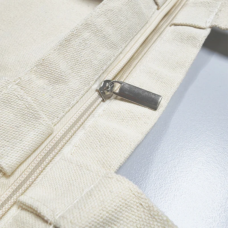 Canvas Bag 12oz with Zip Compartment (SPB266) - Image 2