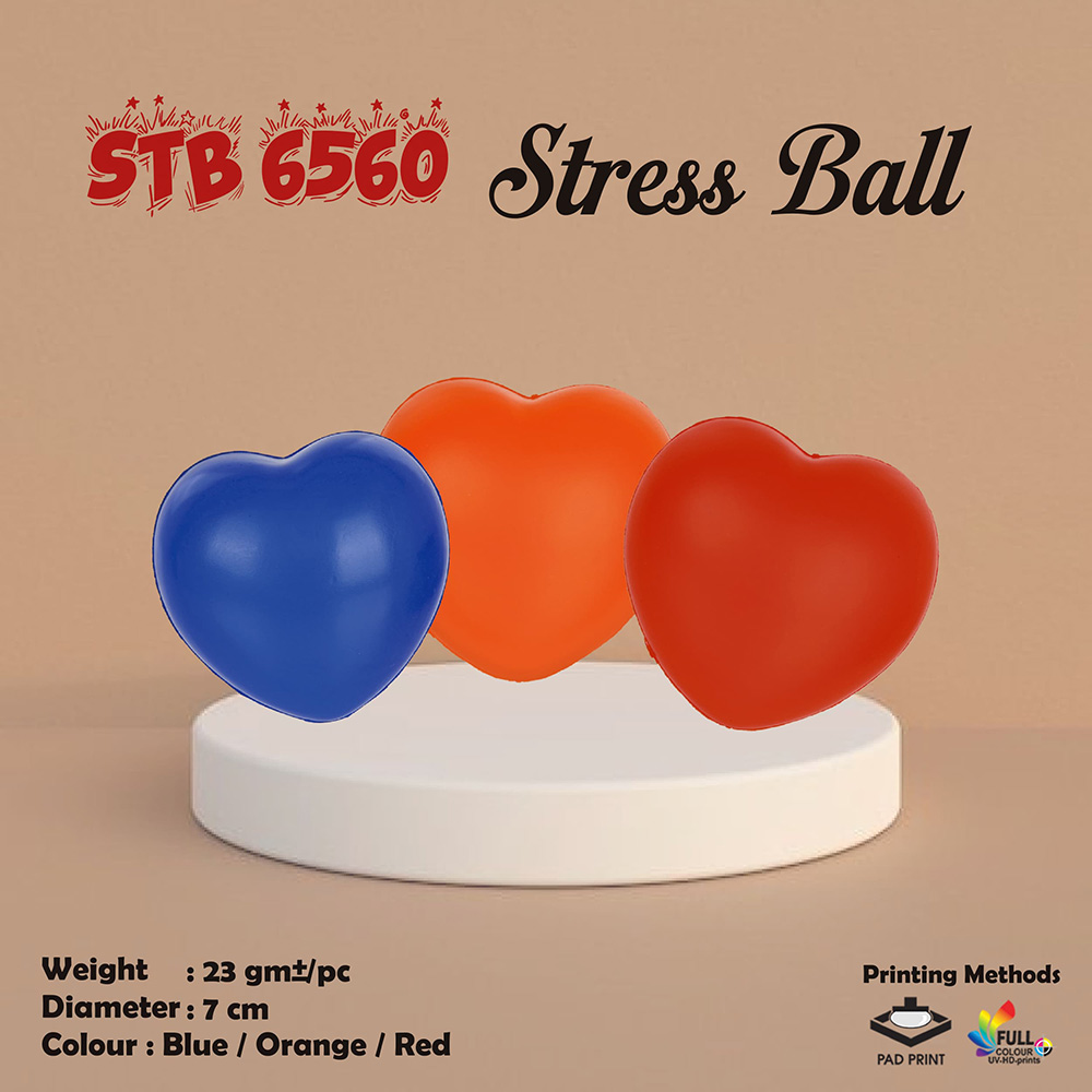 Heart Shape Stress Ball (STB6560) - 7cm