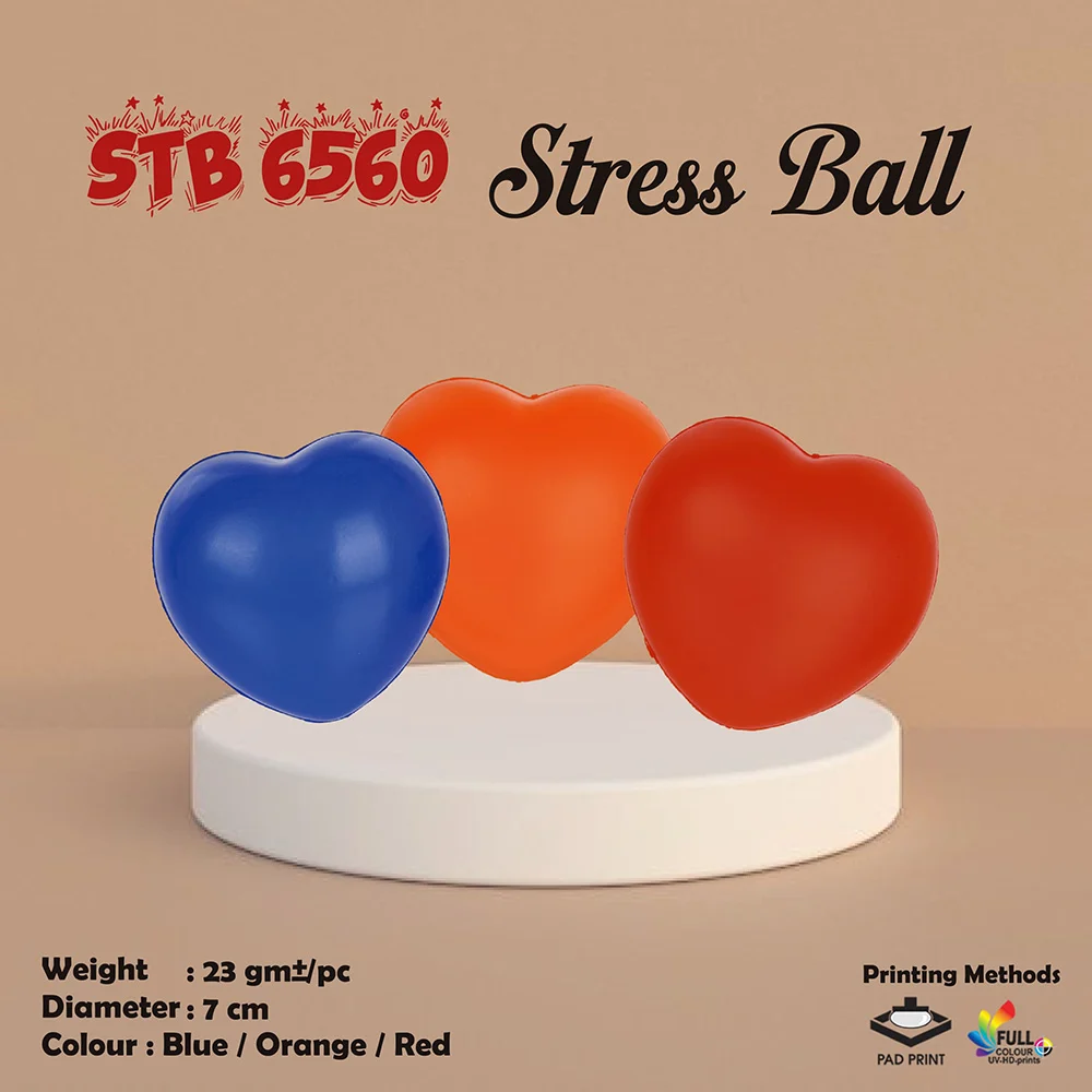 Heart Shape Stress Ball (STB6560) - 7cm