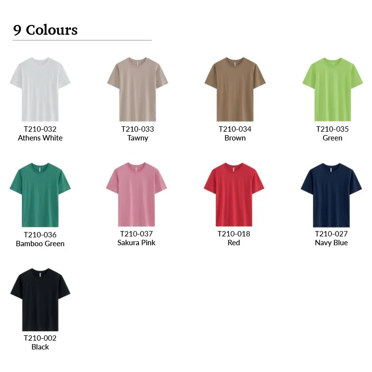 IceTech Cotton Adult Round Neck Short Sleeve T-Shirt - 210gsm (T210) - Image 2