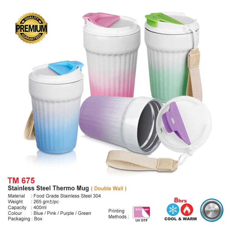 Stainless Steel Thermo Mug 400ml (TM675)