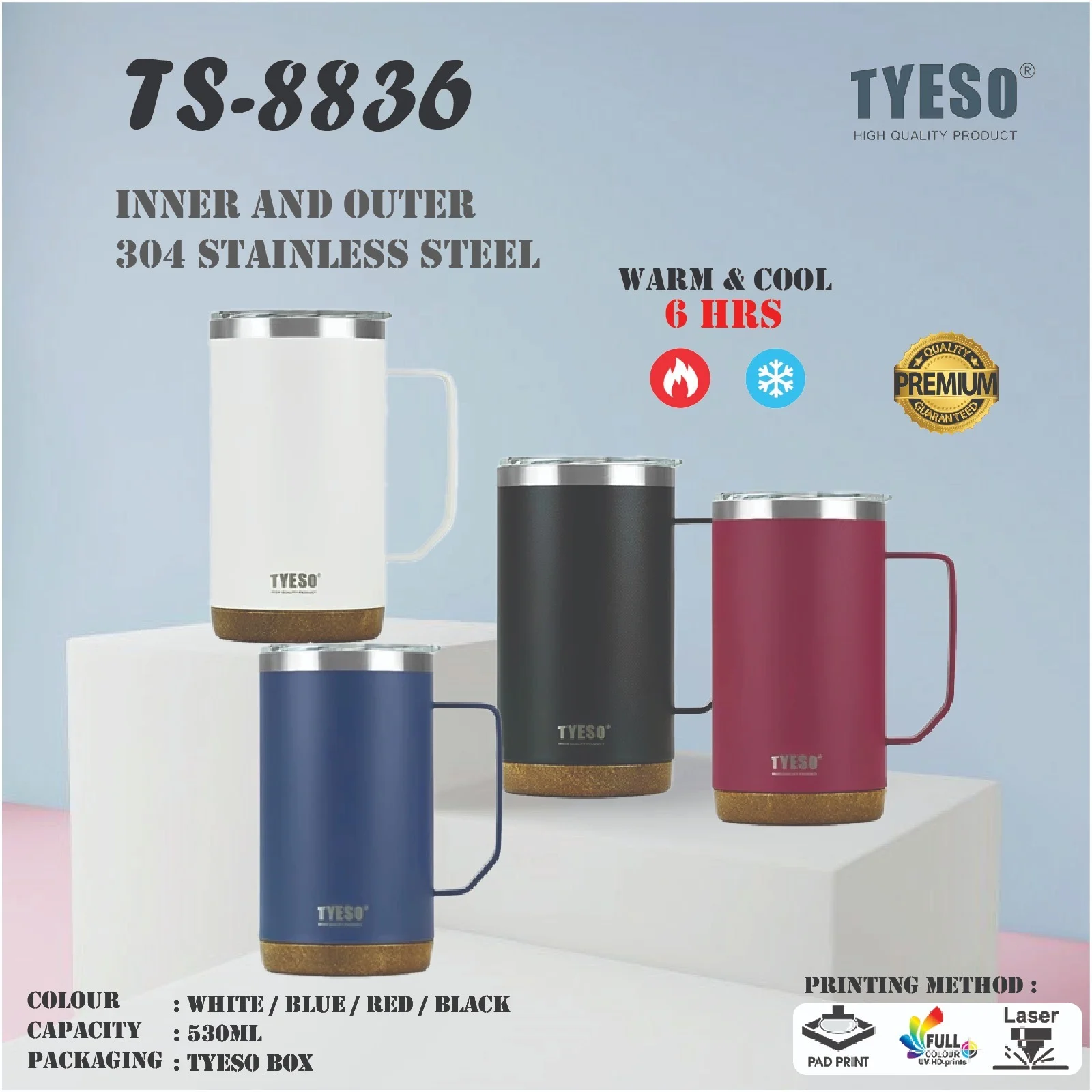 TYESO Stainless Steel Mug (TS-8836)
