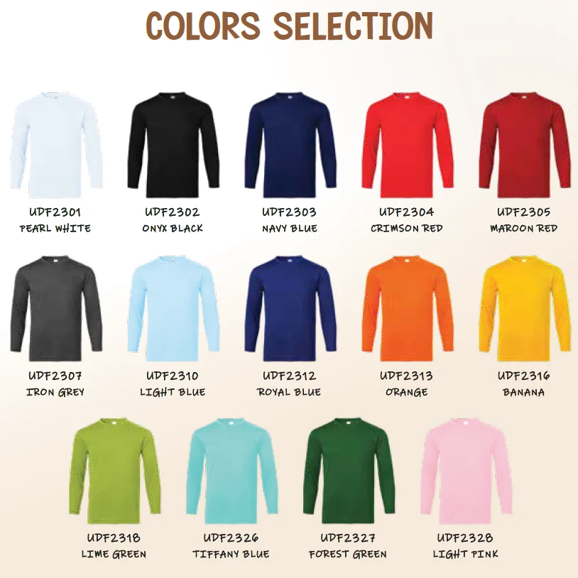 Kids Crew Neck Long Sleeve Dri-Fit T-shirt - 160gsm (UDF23) - Image 2