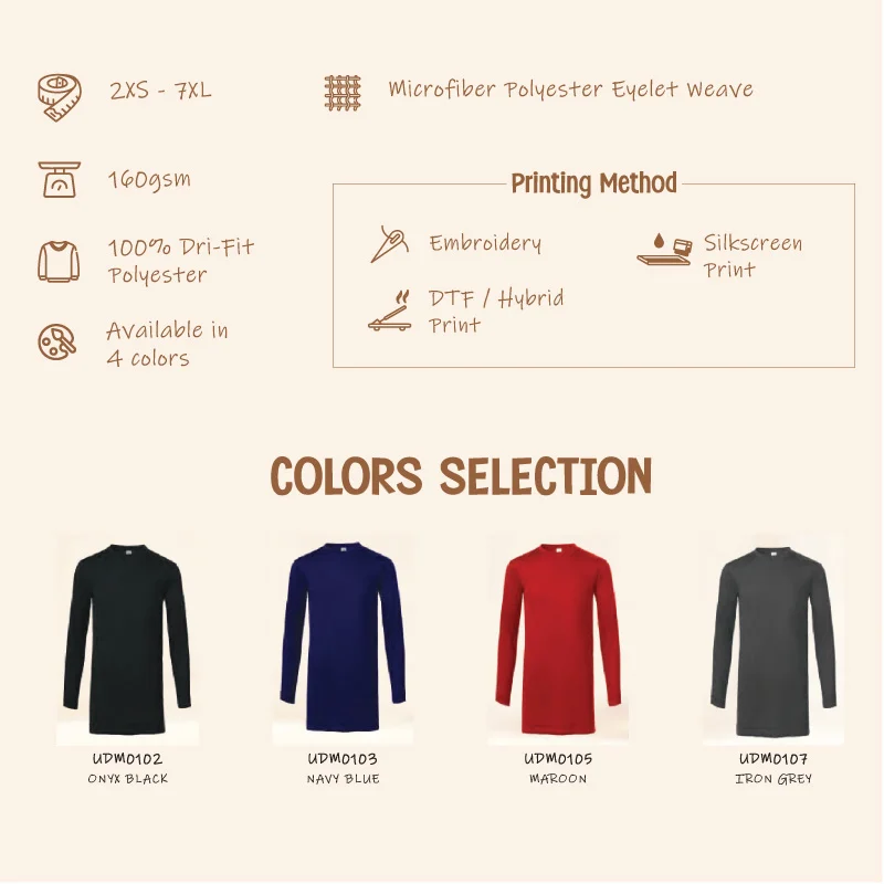 Microfiber Muslimah Shirt - 160gsm (UDM01) - Image 2