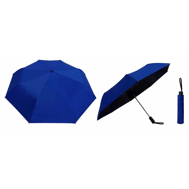 21" Black Coated Foldable Umbrella - Image 4