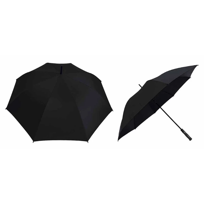 30" Black Coated Golf Umbrella (Full Fiber) - Image 3