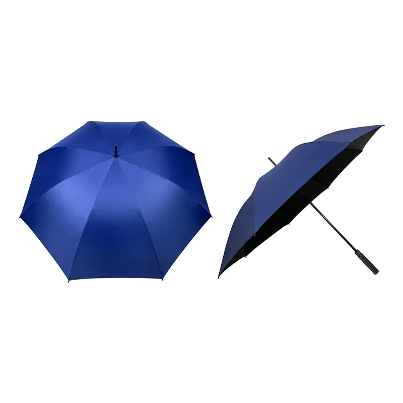 30" Black Coated Golf Umbrella (Full Fiber) - Image 2