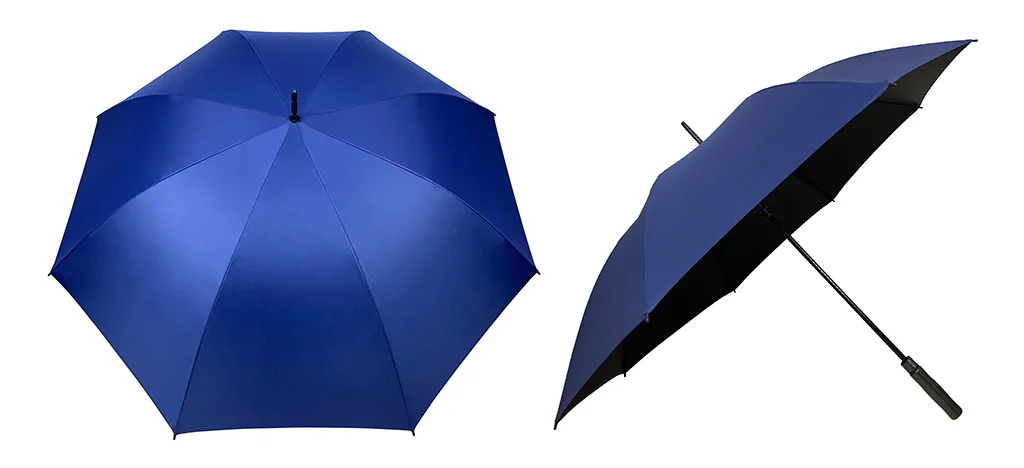 30" Black Coated Golf Umbrella (Full Fiber) - Image 7