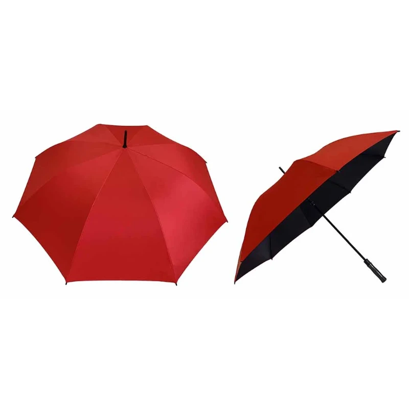 30" Black Coated Golf Umbrella (Full Fiber) - Image 4