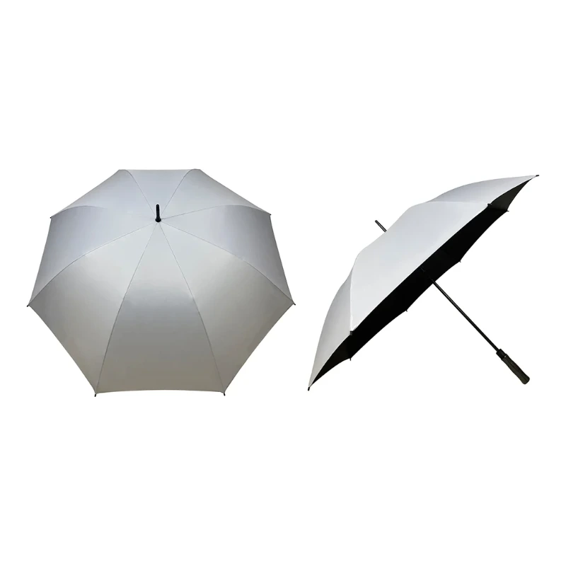 30" Black Coated Golf Umbrella (Full Fiber) - Image 6