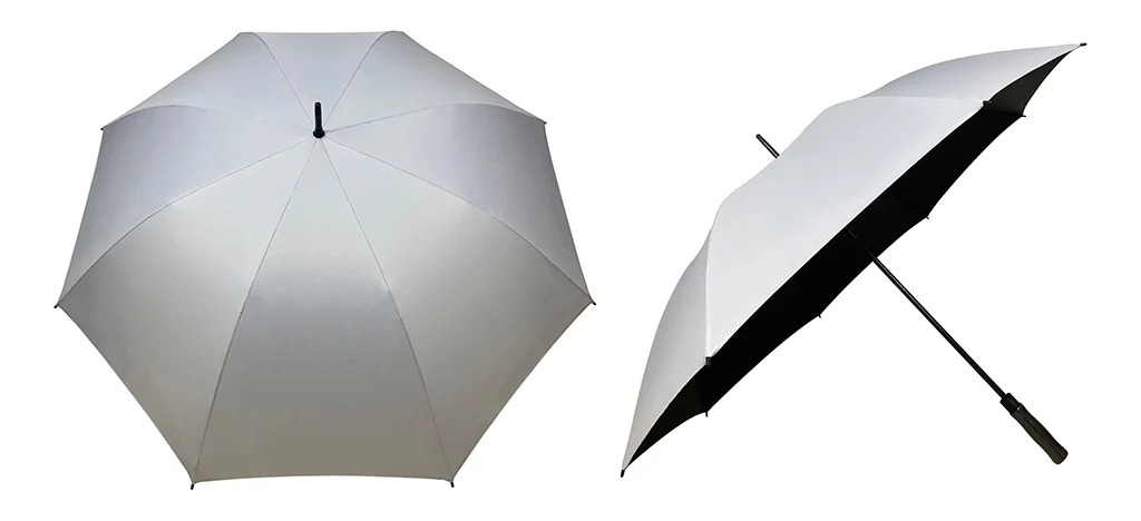 30" Black Coated Golf Umbrella (Full Fiber) - Image 6