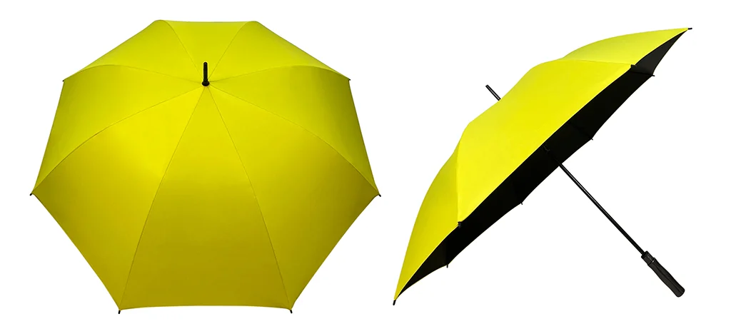 30" Black Coated Golf Umbrella (Full Fiber) - Image 5