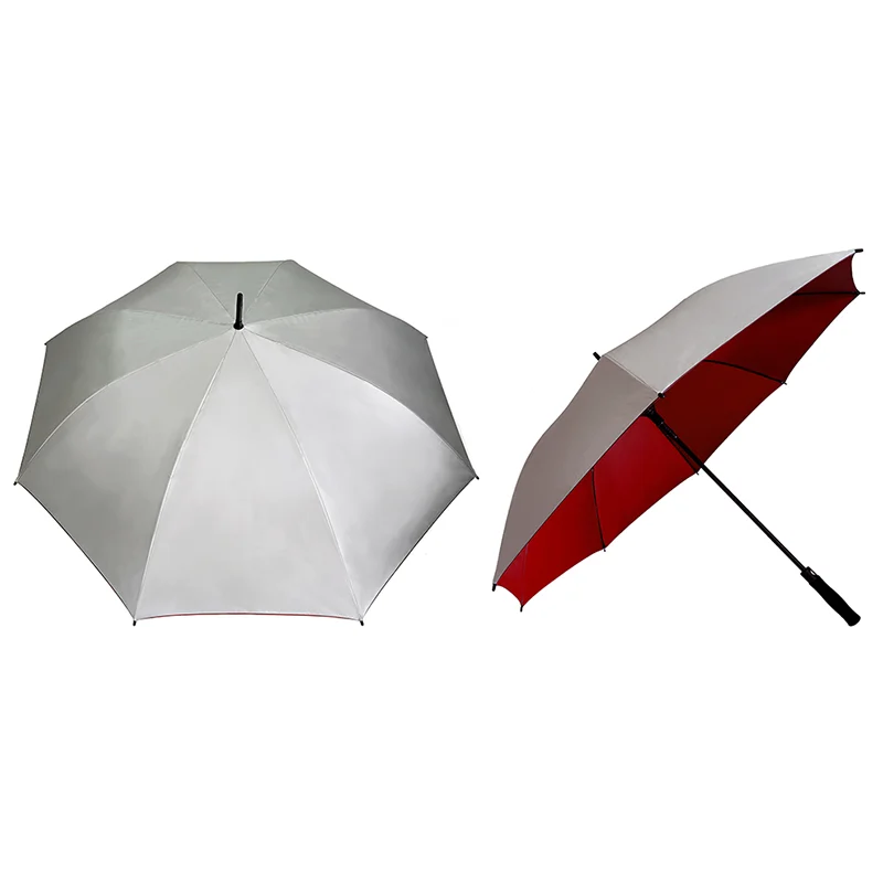 30" Silver Coated Golf Umbrella (Full Fiber) - Image 2