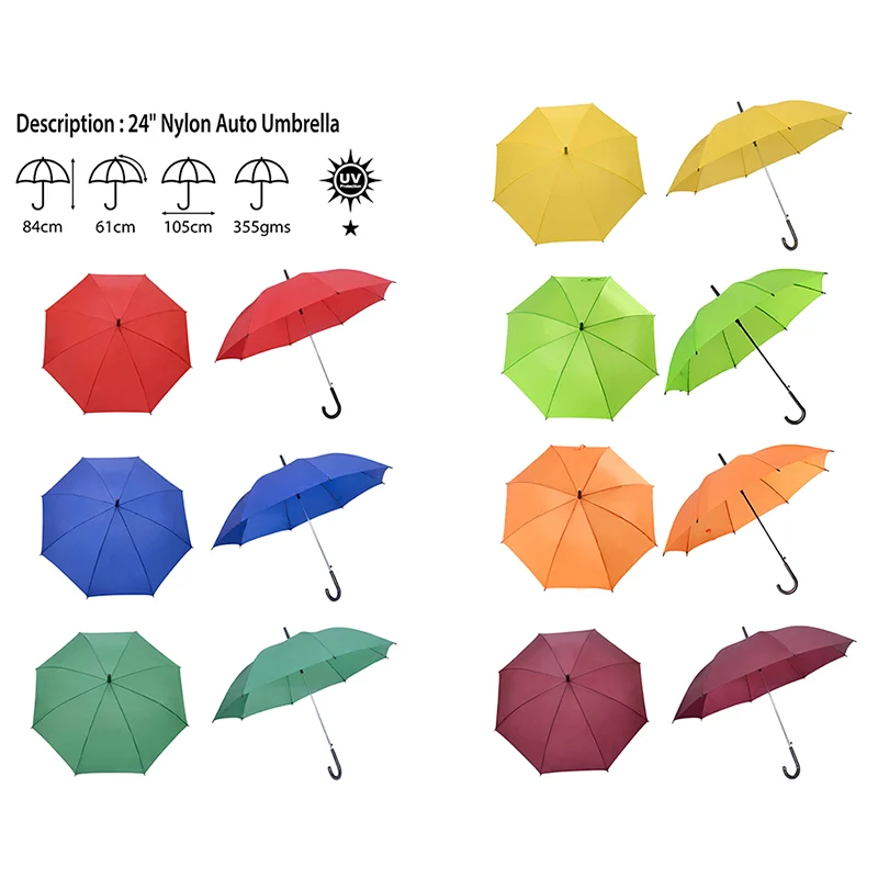 24" Auto Nylon Taffeta Umbrella