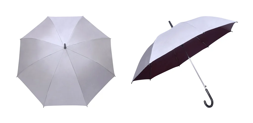 24" Auto Silver Coated Umbrella - Image 6