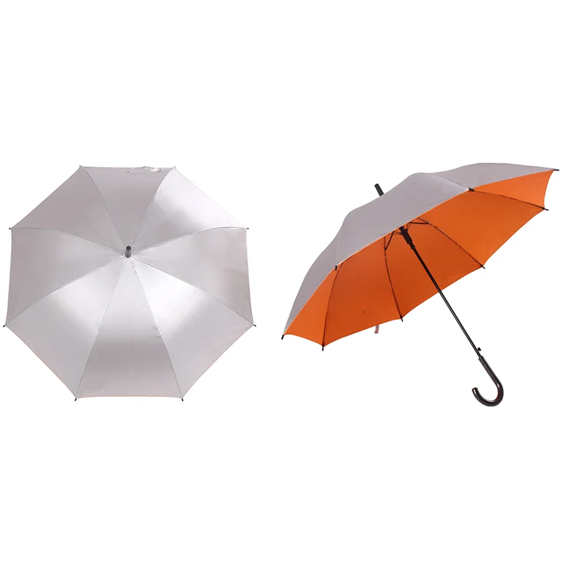 24" Auto Silver Coated Umbrella - Image 2