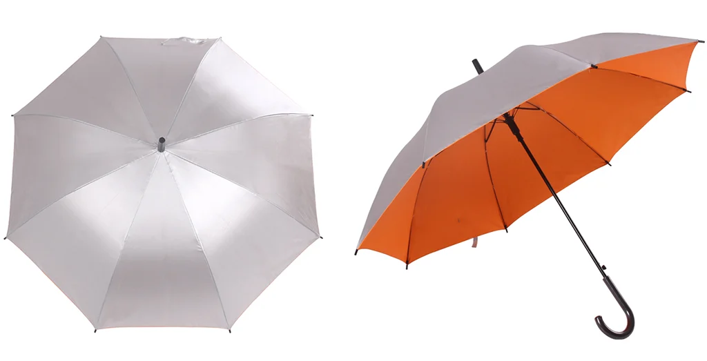 24" Auto Silver Coated Umbrella - Image 5