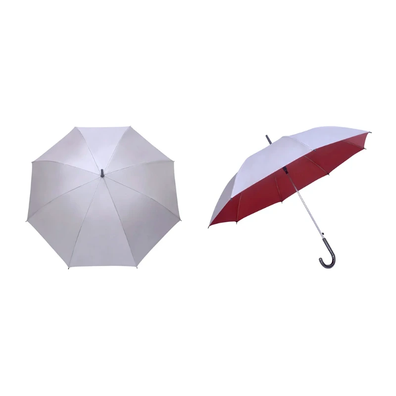 24" Auto Silver Coated Umbrella - Image 5