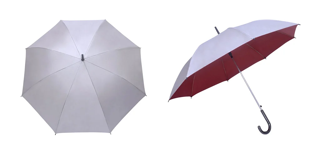 24" Auto Silver Coated Umbrella - Image 4