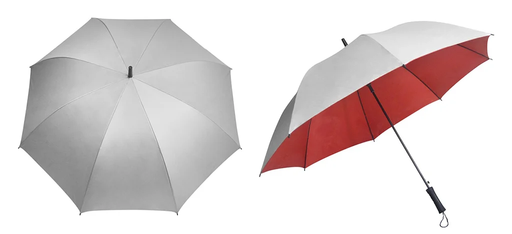27" Auto Silver Coated Umbrella - Image 3