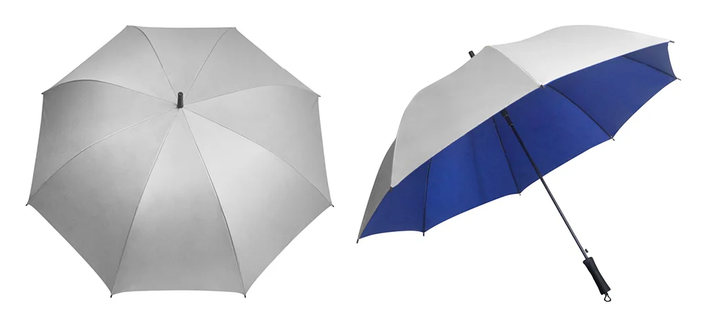 27" Auto Silver Coated Umbrella - Image 2